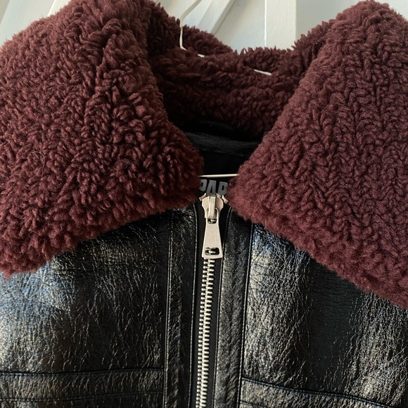 NWT Apparis Catalina Jacket Noir and Burgundy size Medium. Originally $575 - Picture 9 of 10